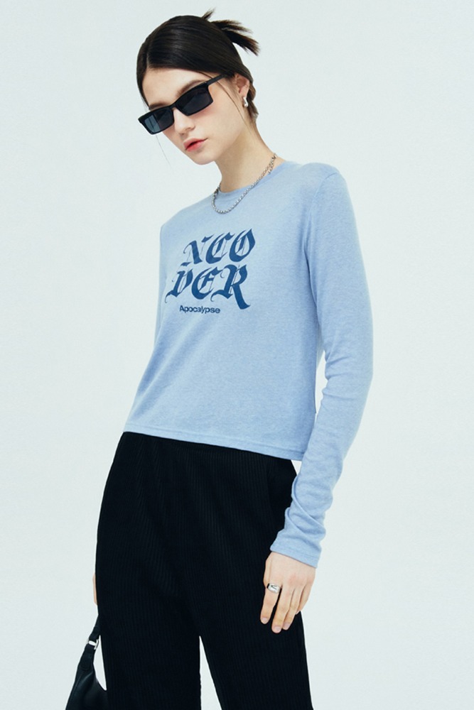 NCOVER ROMAN TYPO LONG SLEEVE-BLUE